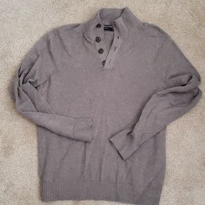 Banana Republic lt brown button mock sweater